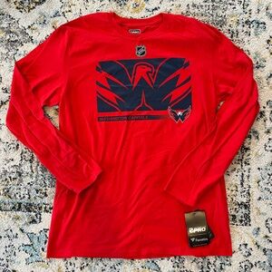 NWT Fanatics NHL Authentic Pro Washington Capitals Red Long Sleeve Tee Large